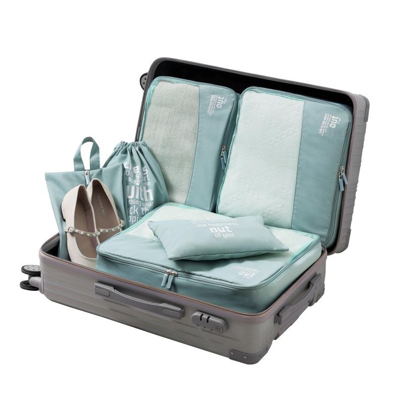 6pcs Luggage Packing Organizer Set Lightweight Handheld Packing Cubes