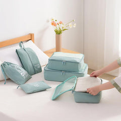 6pcs Luggage Packing Organizer Set Lightweight Handheld Packing Cubes