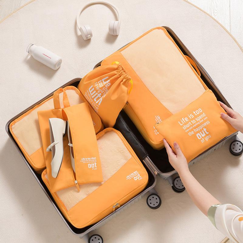 6pcs Luggage Packing Organizer Set Lightweight Handheld Packing Cubes