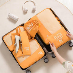 6pcs Luggage Packing Organizer Set Lightweight Handheld Packing Cubes
