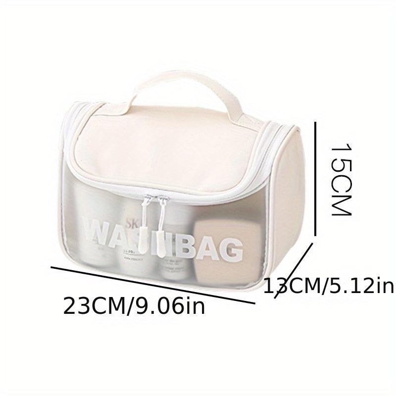 Transparent Waterproof Cosmetic Bag PU Small Storage Bag
