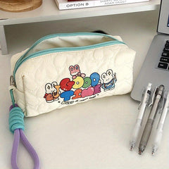 Cartoon Student Pencil Case Portable Puppy Printed Cosmetic Bag