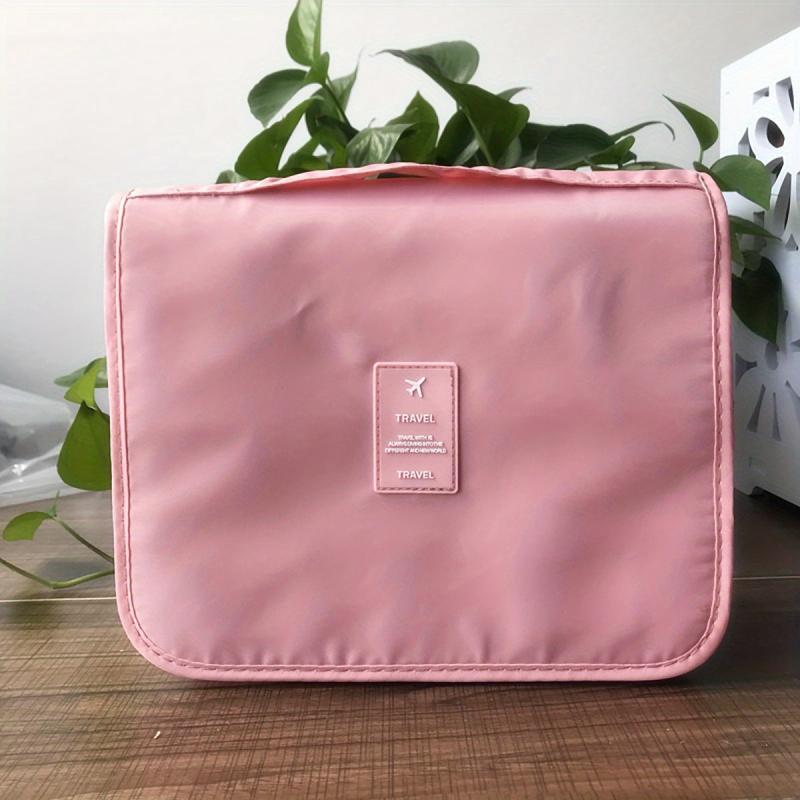 Portable Travel Toiletry Bag Waterproof Storage Mesh Pockets Hook Cosmetic Bag