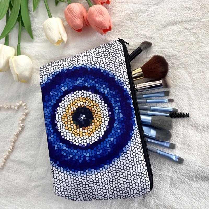Evil Eye Pattern Makeup Bag Devil's Eye Cosmetic Storage Bag