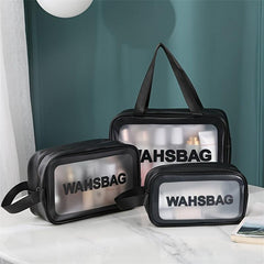 Waterproof Zipper Cosmetic Bag Portable Makeup Organizer Toiletry Wash Bag
