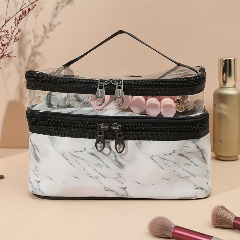 Transparent Cow Pattern Cosmetic Bag Waterproof Makeup Bag