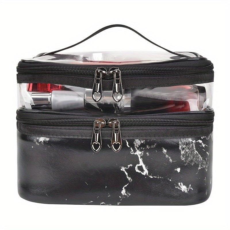 Transparent Cow Pattern Cosmetic Bag Waterproof Makeup Bag