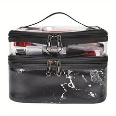 Transparent Cow Pattern Cosmetic Bag Waterproof Makeup Bag