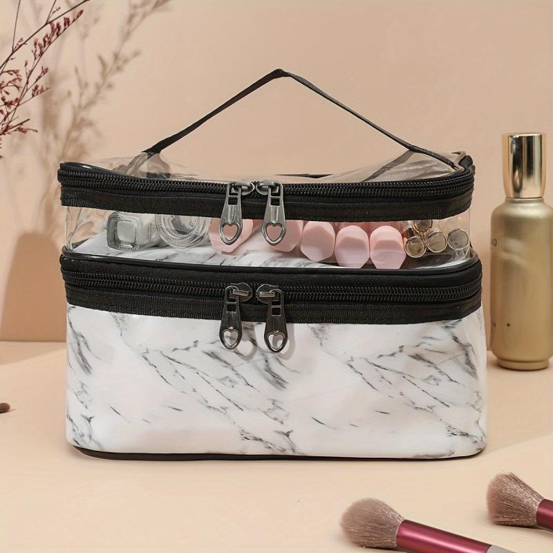 Transparent Cow Pattern Cosmetic Bag Waterproof Makeup Bag