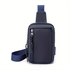 Men's Sports Mini Chest Sling Shoulder Bag Casual Nylon Phone Bag
