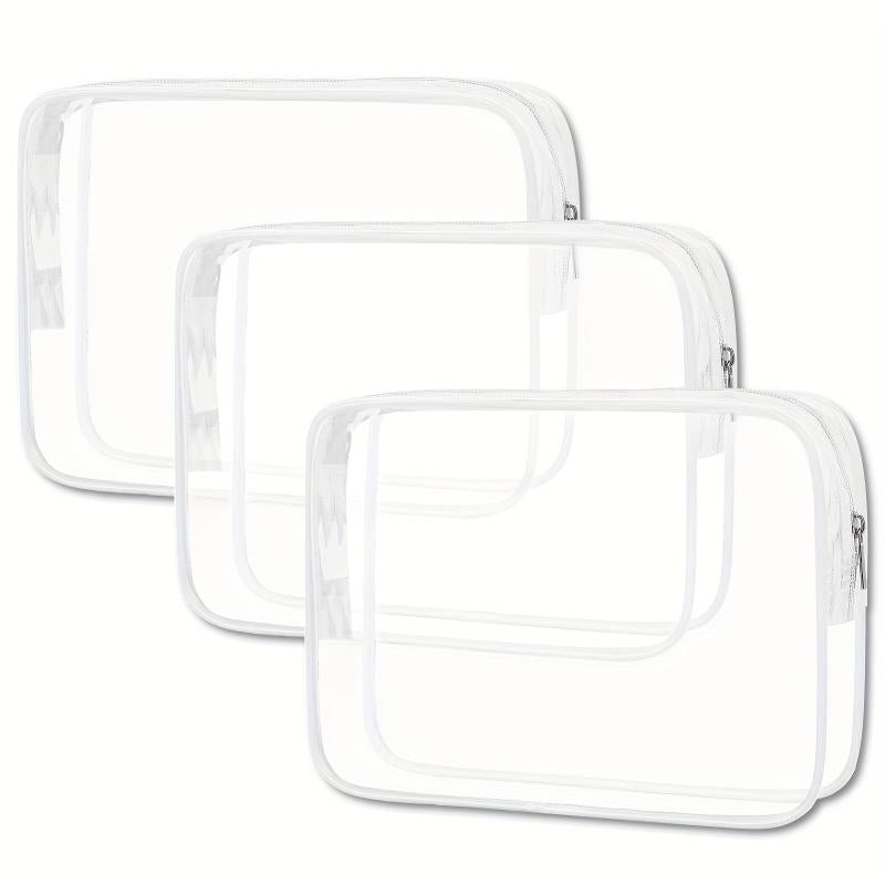 Transparent Zipper Makeup Pouch Toiletry Wash Bag Portable Cosmetic Bag