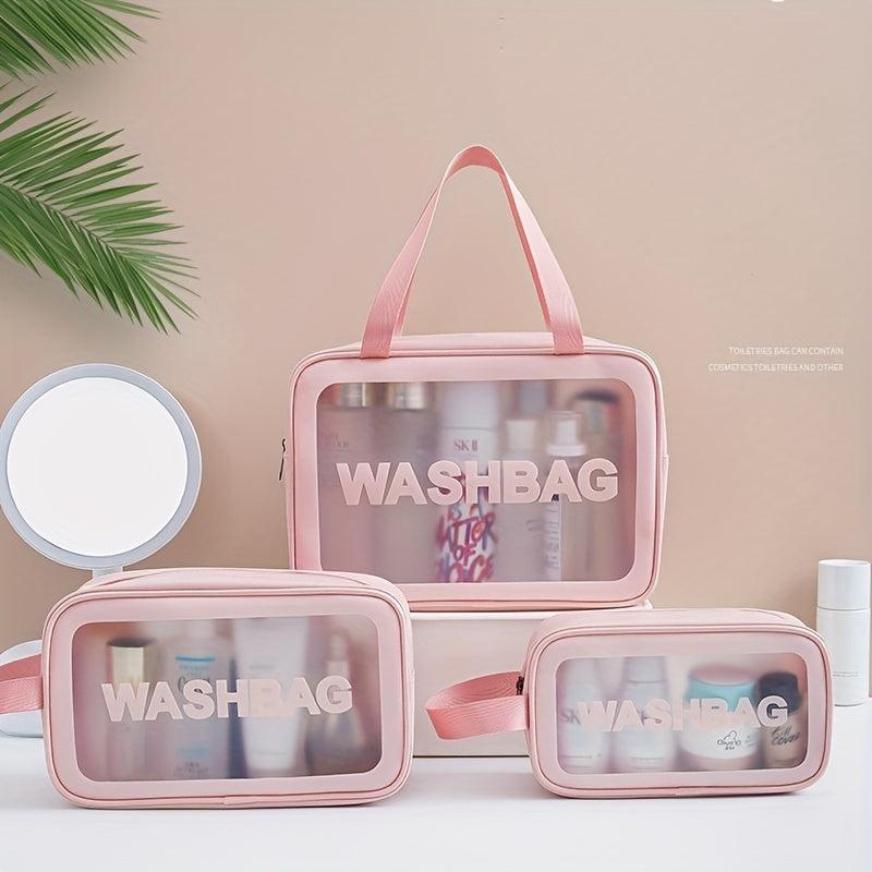 Transparent Cosmetic Bag Portable Travel Toiletry Bag Waterproof