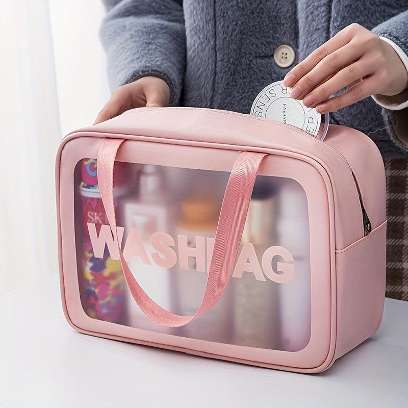 Transparent Cosmetic Bag Portable Travel Toiletry Bag Waterproof