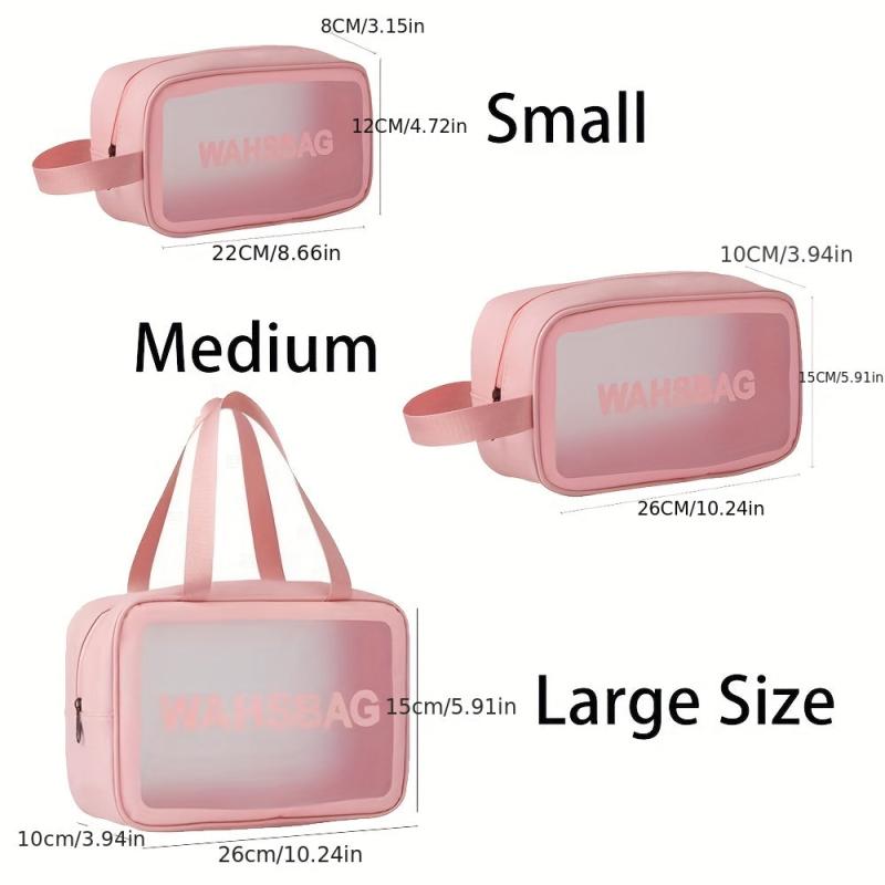 Letter Pattern Cosmetic Handbag Travel Toiletry Wash Bag Lightweight Makeup Bag