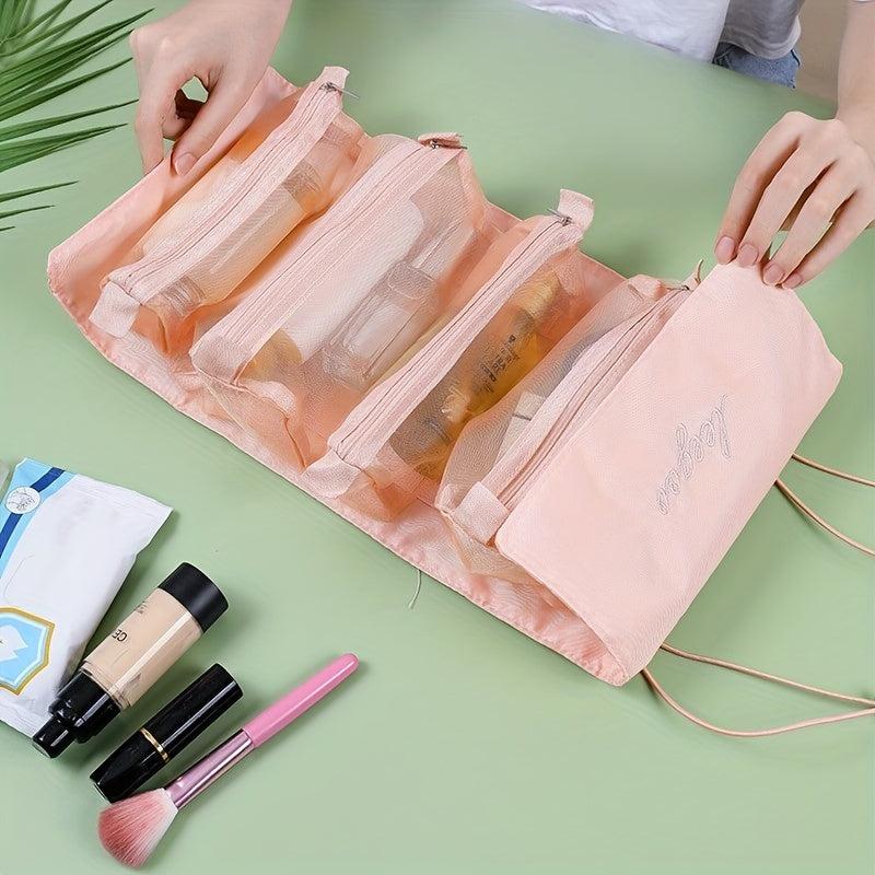 Nylon Rope Rolling Cosmetic Bag Portable Makeup Storage Bag