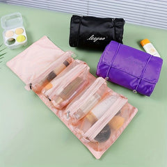 Nylon Rope Rolling Cosmetic Bag Portable Makeup Storage Bag