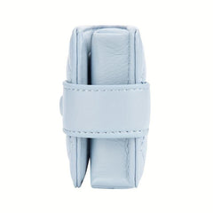 Quilted Flap Lipstick Bag Argyle Pattern with Mirror
