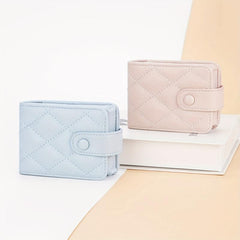 Quilted Flap Lipstick Bag Argyle Pattern with Mirror