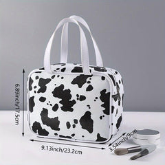 Cow Pattern Cosmetics Storage Bag Large Capacity Portable Toiletry Wash Bag