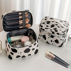 Cow Pattern Cosmetics Storage Bag Large Capacity Portable Toiletry Wash Bag