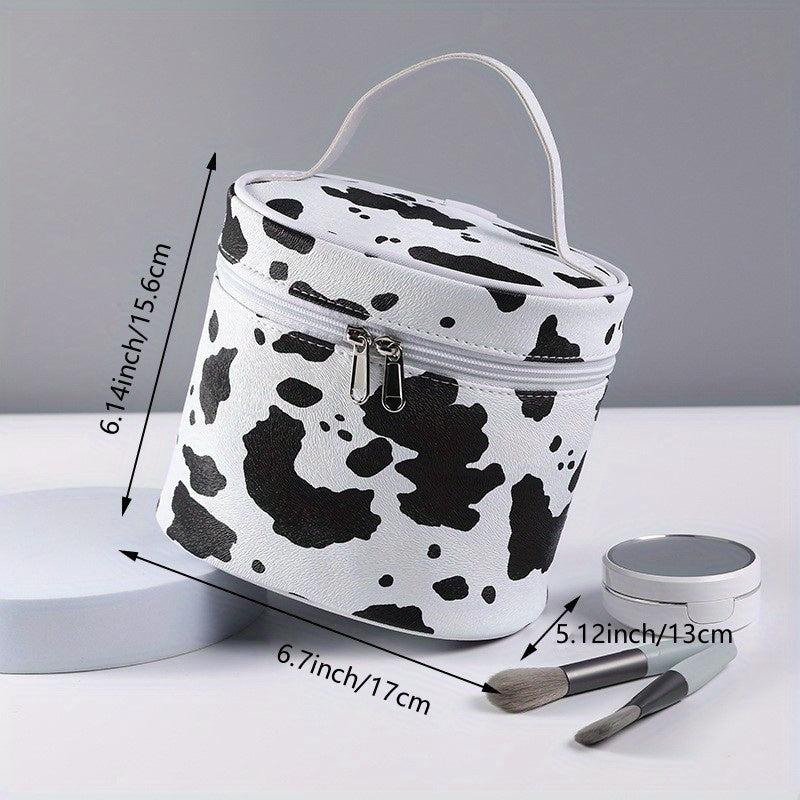 Cow Pattern Cosmetics Storage Bag Large Capacity Portable Toiletry Wash Bag