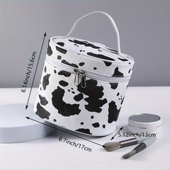Cow Pattern Cosmetics Storage Bag Large Capacity Portable Toiletry Wash Bag
