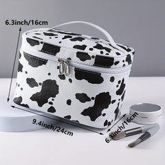 Cow Pattern Cosmetics Storage Bag Large Capacity Portable Toiletry Wash Bag