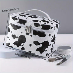 Cow Pattern Cosmetics Storage Bag Large Capacity Portable Toiletry Wash Bag