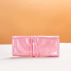 Makeup Brush Organizer Bag Faux Leather Brush Storage Bag