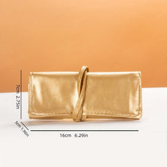 Makeup Brush Organizer Bag Faux Leather Brush Storage Bag