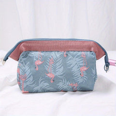 Floral Pattern Cosmetic Bag Portable Travel Storage Makeup Organizer