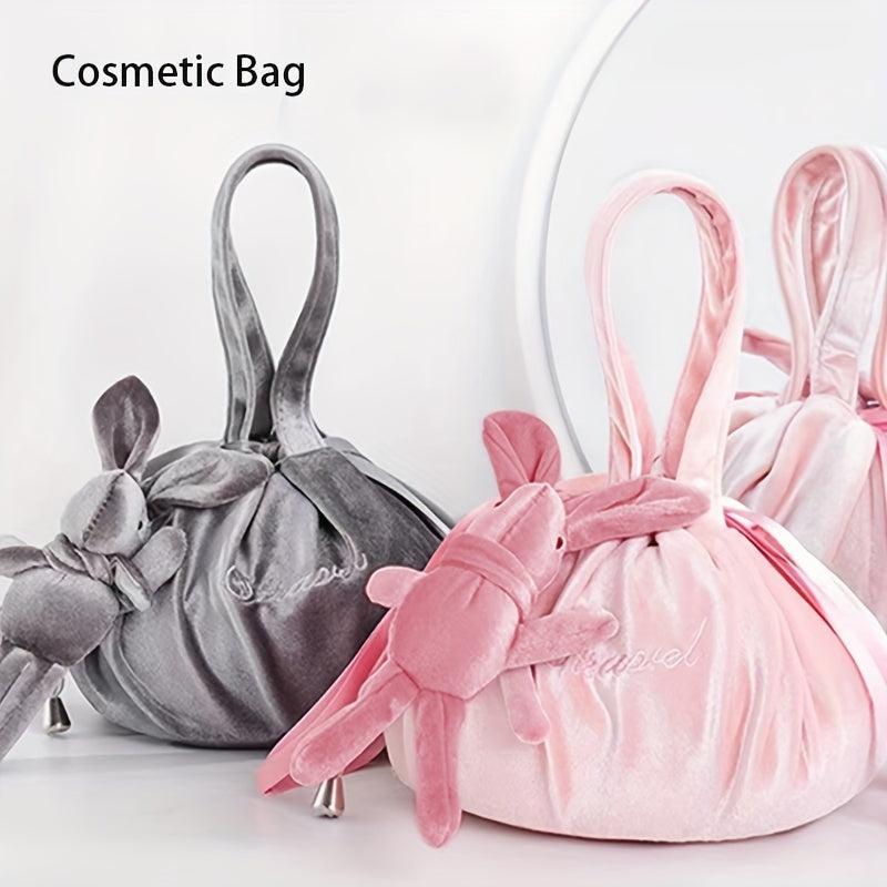 Minimalist Bunny Drawstring Bag for Travel Toiletries
