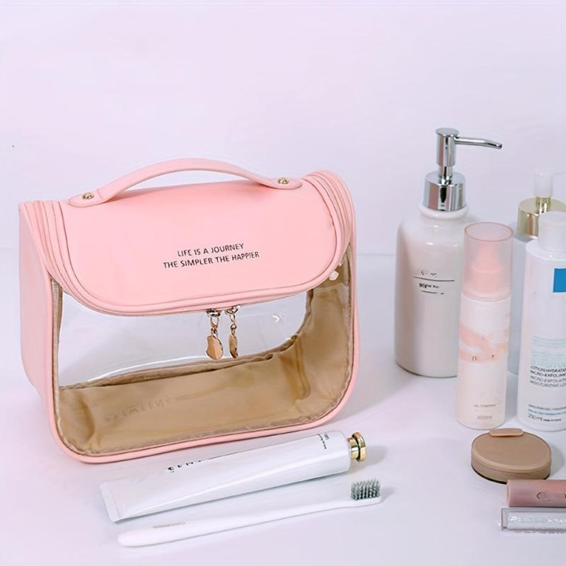 Waterproof Hanging Cosmetic Bag Transparent Travel Storage Bag with Hook