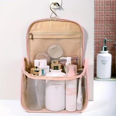 Waterproof Hanging Cosmetic Bag Transparent Travel Storage Bag with Hook