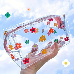 Flower Print Cosmetic Bag Waterproof Travel Toiletry Bag