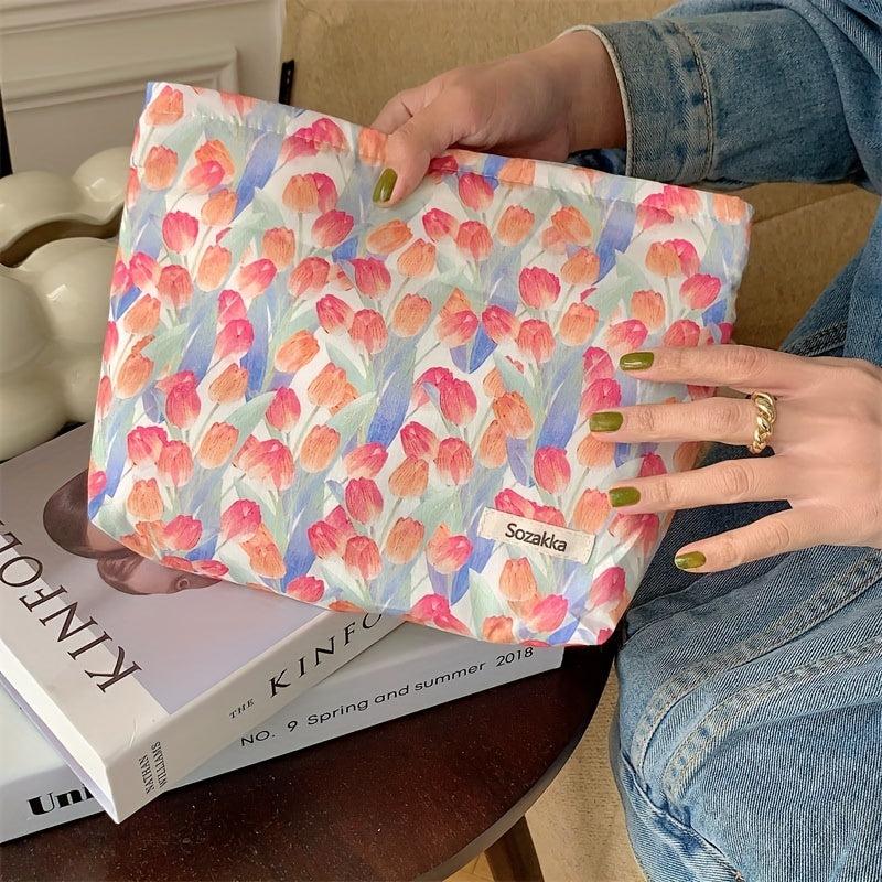 Flower Pattern Storage Pouch Makeup Bag