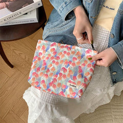 Flower Pattern Storage Pouch Makeup Bag