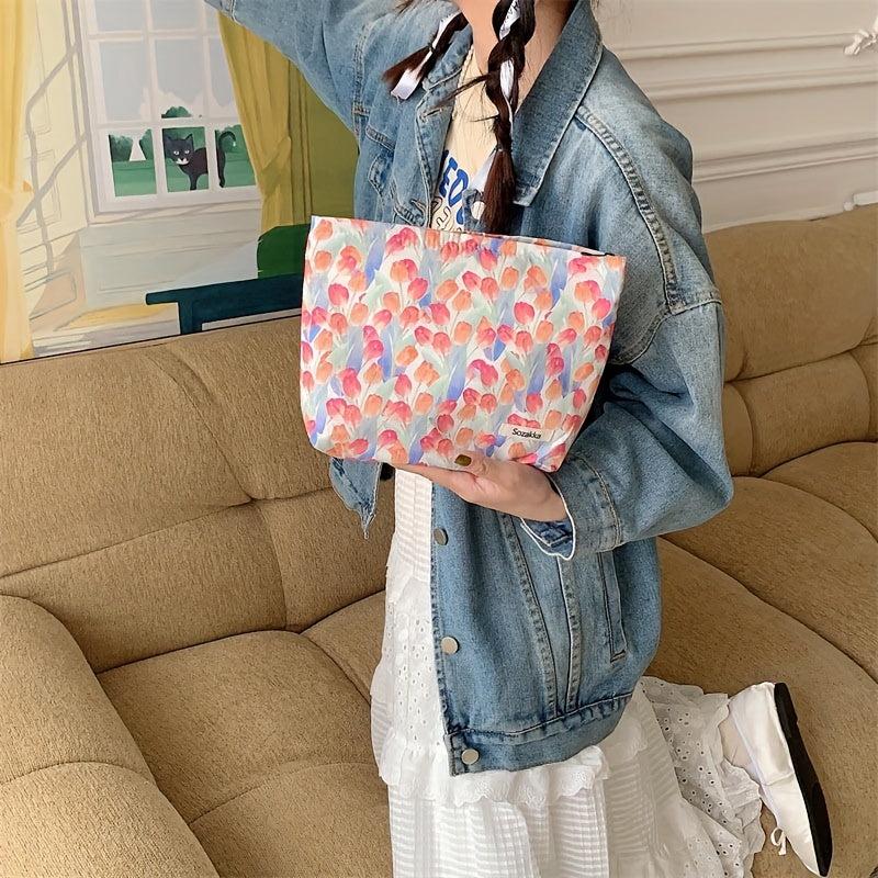 Flower Pattern Storage Pouch Makeup Bag