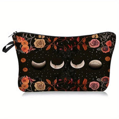 Vintage Moon Pattern Makeup Organizer Zipper Bag for Travel