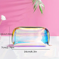 Waterproof Laser Cosmetic Bag Lightweight PU Leather Beauty Tool Storage Bag