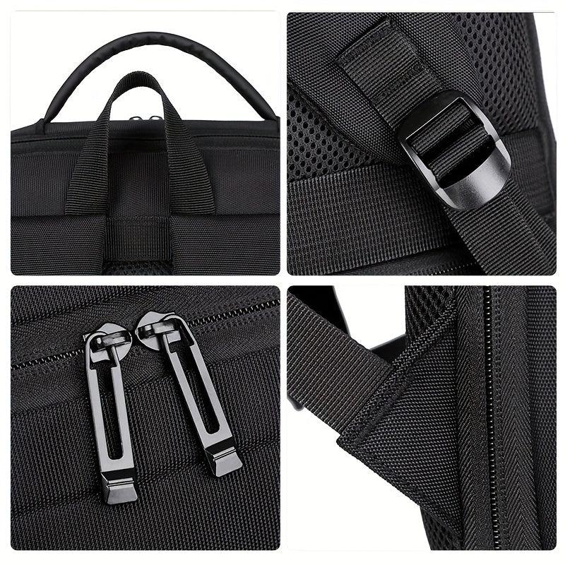 Large Capacity Nylon Travel Backpack with USB Charging Port