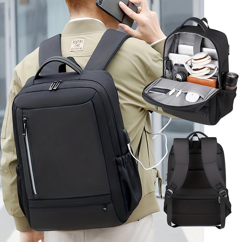 Large Capacity Nylon Travel Backpack with USB Charging Port