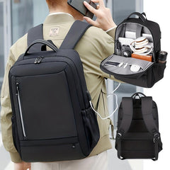 Large Capacity Nylon Travel Backpack with USB Charging Port