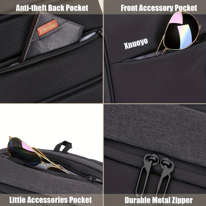 Casual Backpack with USB Charging Port Computer Bag