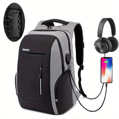 Casual Backpack with USB Charging Port Computer Bag