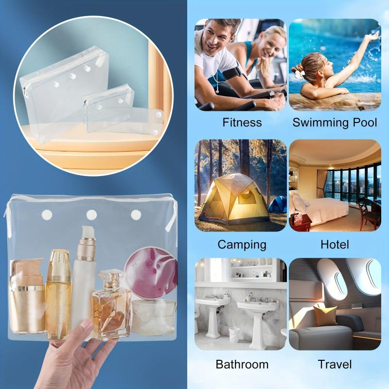 3 Clear Inner Bags for Rubber Beach Bag Organizer