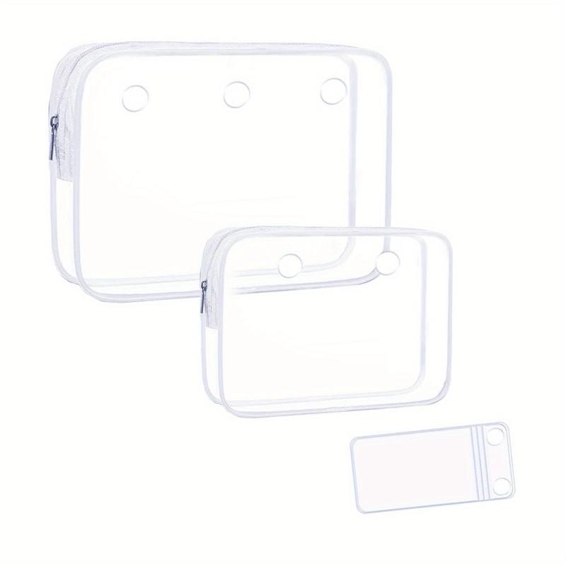 3 Clear Inner Bags for Rubber Beach Bag Organizer