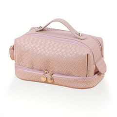 Checkered Pattern Makeup Bag Large Travel Comestic Bag Women's Toiletry Bag