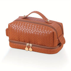 Checkered Pattern Makeup Bag Large Travel Comestic Bag Women's Toiletry Bag