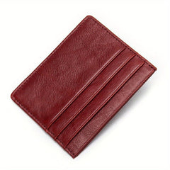Leather Credit Card Holder Wallet Thin Minimalist Card Case for Men or Women